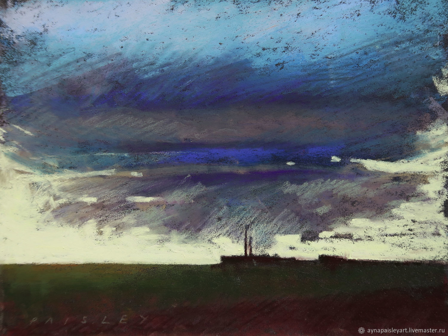 1500x1125 Sketch, Dry Pastel Storm Cloud Shop Online On Livemaster With - Storm Clouds Sketch
