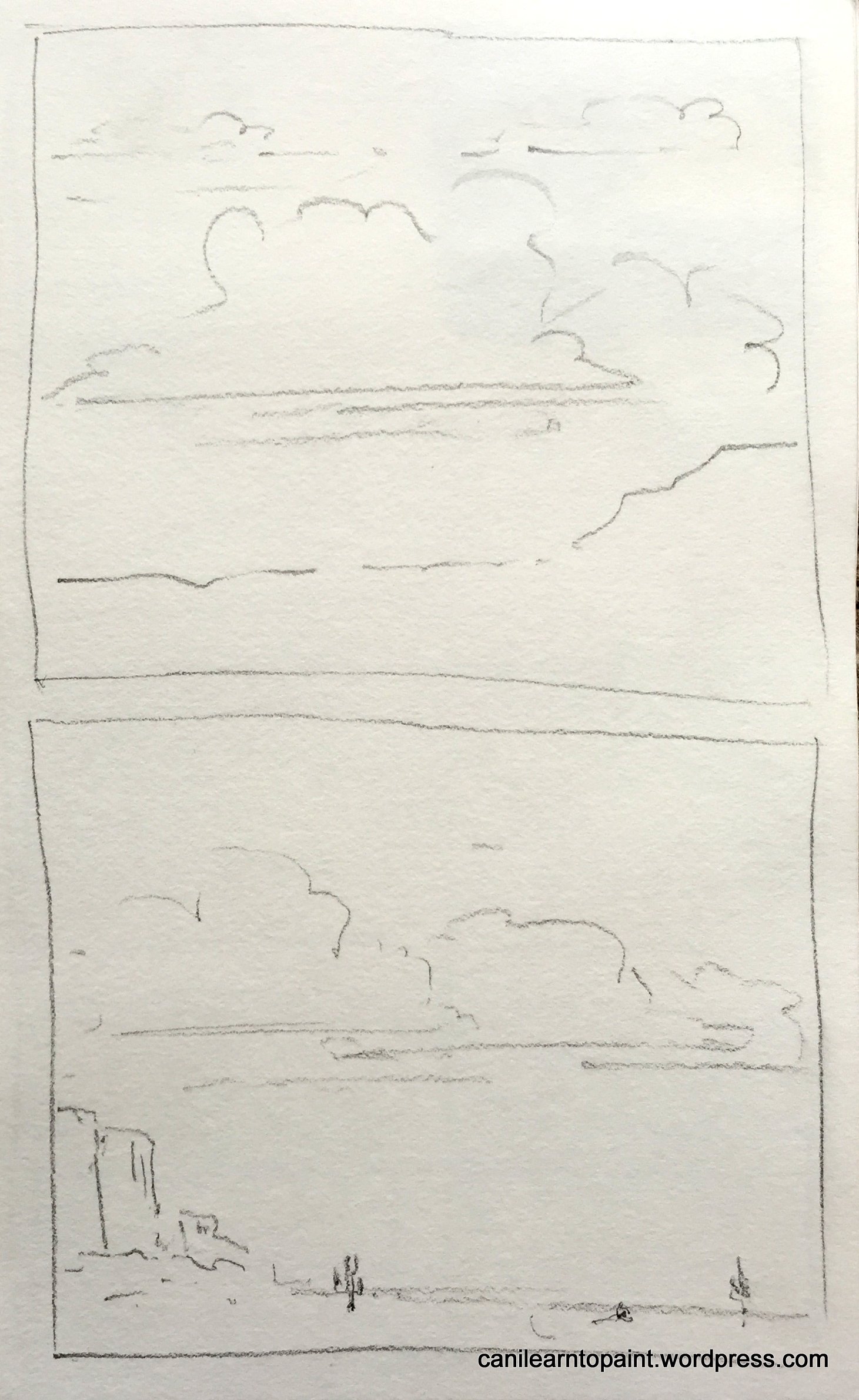 1461x2382 Storm Canilearntopaint - Storm Clouds Sketch