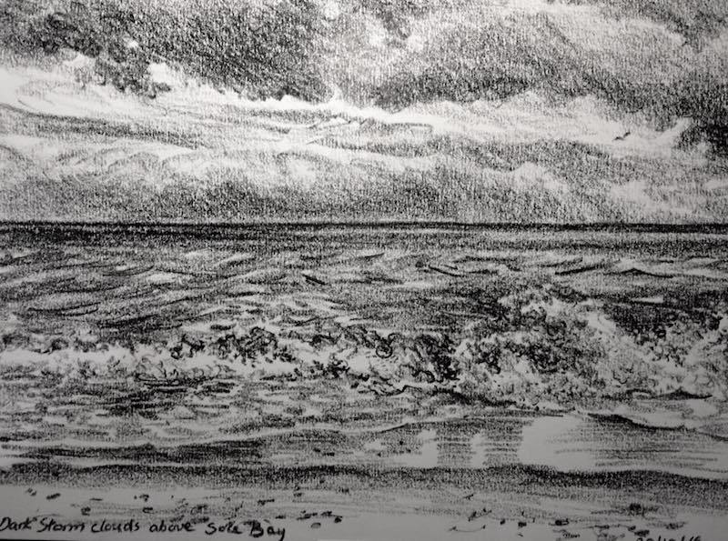 800x595 Day 294, Of My 2016 Sketch A Day Challenge - Storm Clouds Sketch