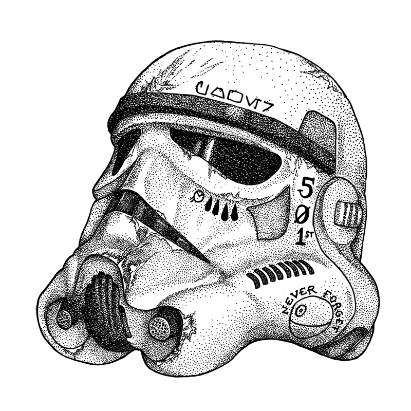 800x800 Newly Finished 501st Special Forces Stormtrooper Helmet Drawing - Stormtrooper Helmet Sketch