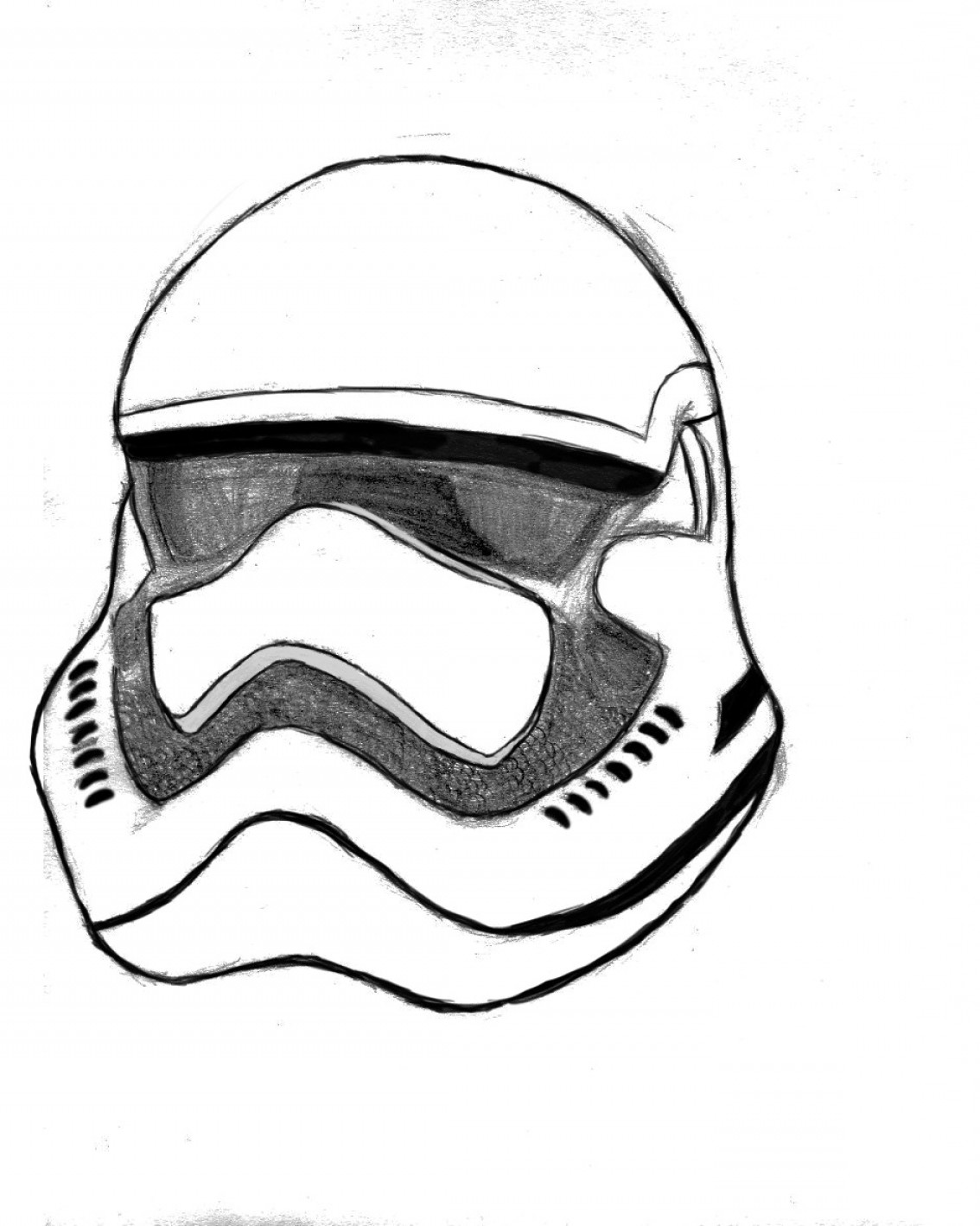 Stormtrooper Helmet Sketch at PaintingValley.com | Explore collection