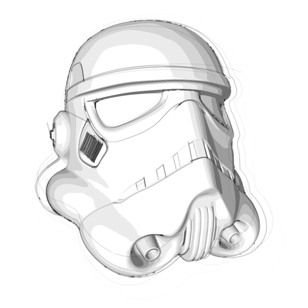 storm trooper helmet sketch