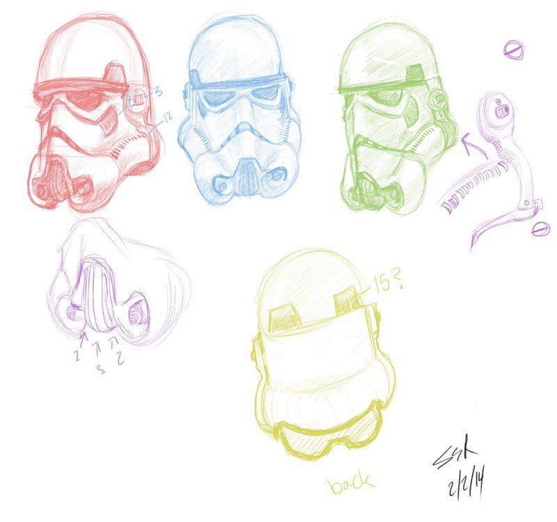 800x750 Stormtrooper Helmet Sketches By Gloryblaz - Stormtrooper Helmet Sketch