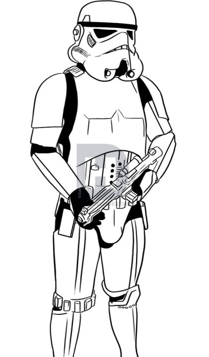 421x720 How To Draw A Stormtrooper, Step By Step, Drawing Guide, By - Stormtrooper Helmet Sketch