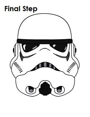 300x388 How To Draw Stormtrooper Star Wars Completed Drawing For My Love - Stormtrooper Helmet Sketch
