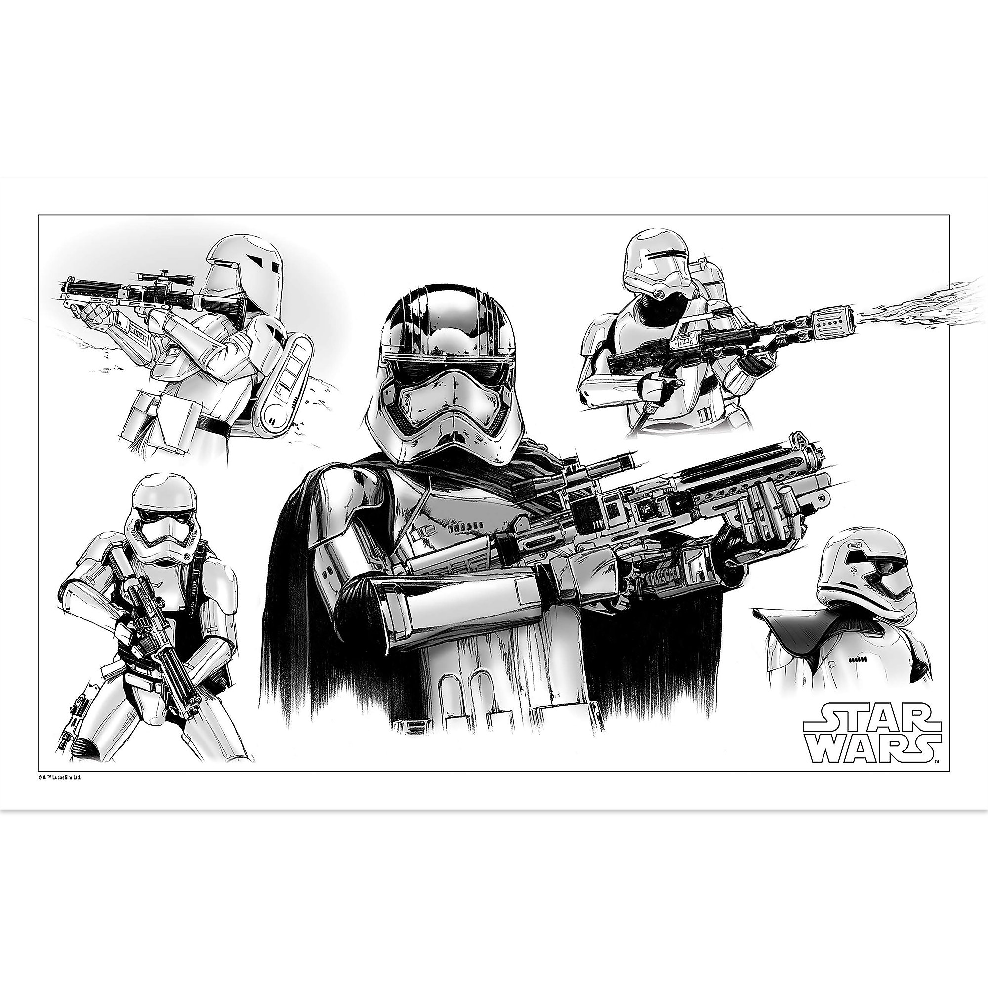 2000x2000 Star Wars Stormtrooper Sketch Tin Wall Decor Shopdisney - Stormtrooper Sketch