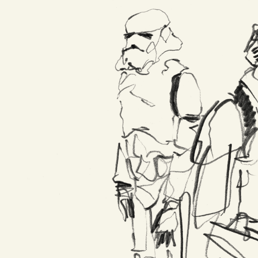 1000x1000 Stormtrooper Sketch Pencil Drawing By Philipp - Stormtrooper Sketch
