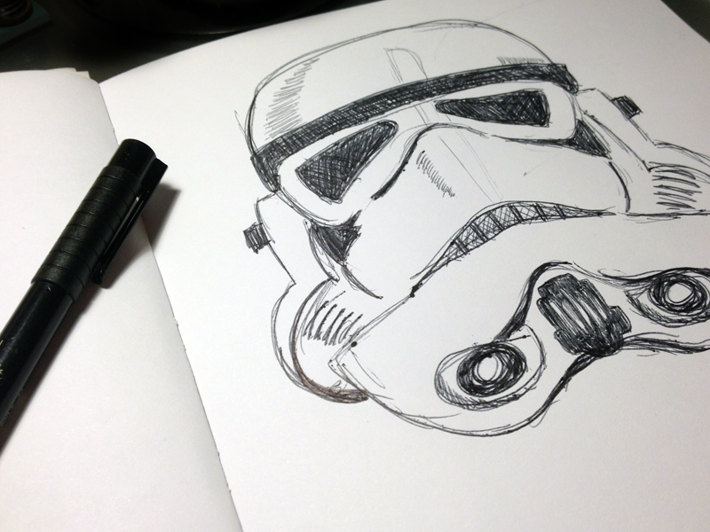 800x600 Stormtrooper Sketch By - Stormtrooper Sketch