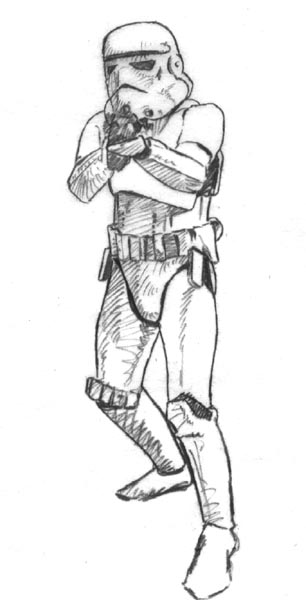 306x600 Stormtrooper By Ssava - Stormtrooper Sketch