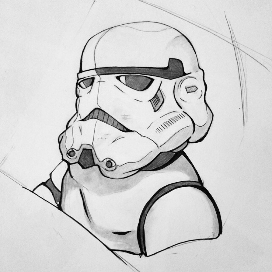 894x894 Stormtrooper Sketch By Missrredsketches - Stormtrooper Sketch