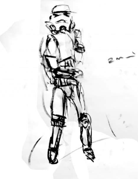 468x605 Twisted Torso, Stormtrooper Sketch Christian Nicolson - Stormtrooper Sketch