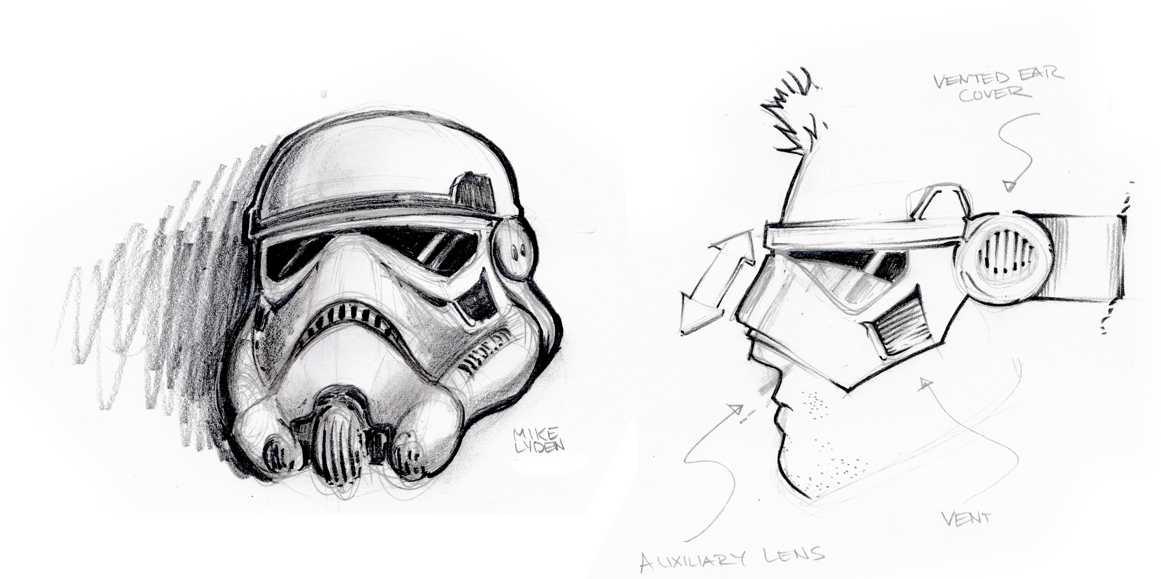 3742x1866 Goggle Ideation Stormtrooper Design Portfolio Mikelyden - Stormtrooper Sketch
