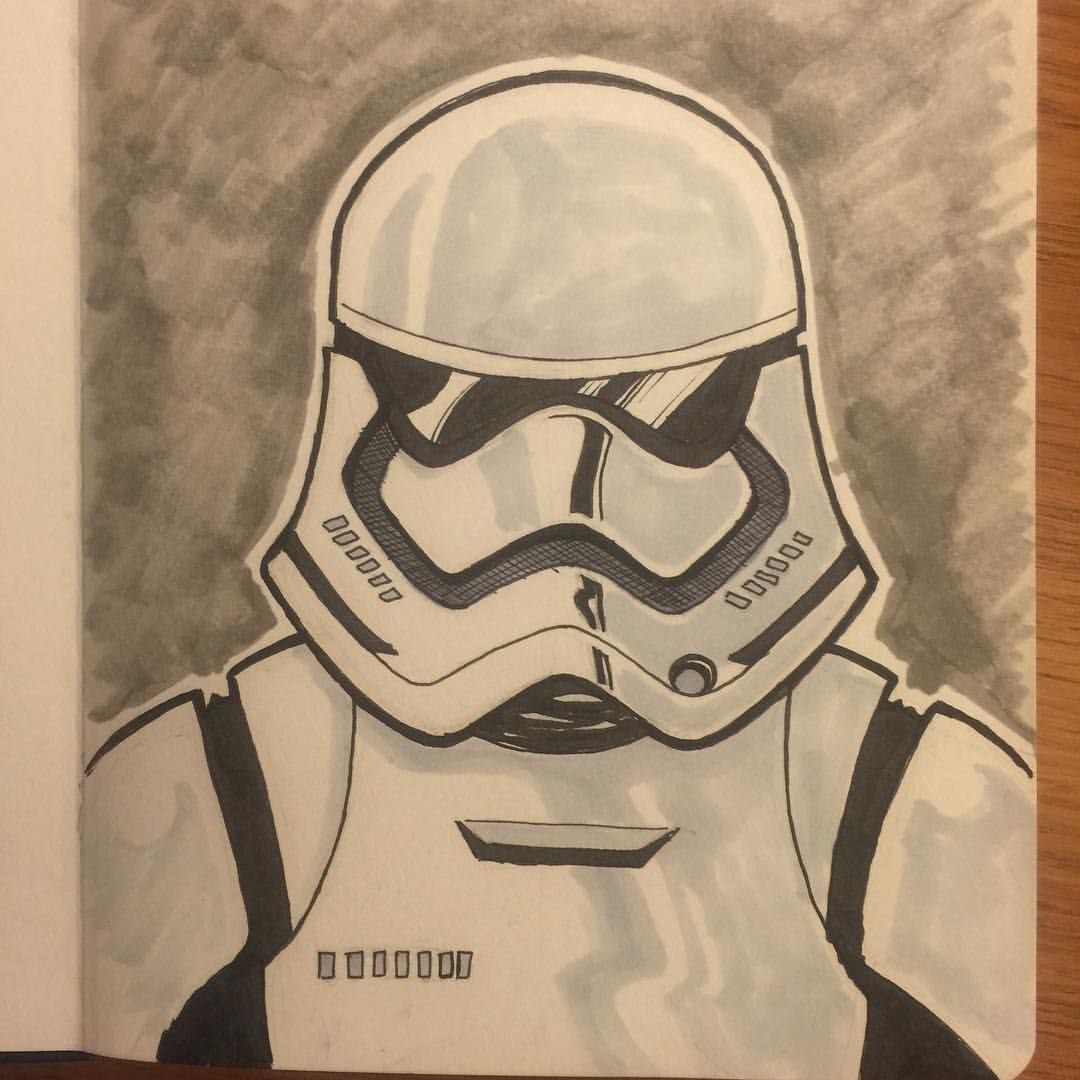 Stormtrooper Sketch at PaintingValley.com | Explore collection of ...