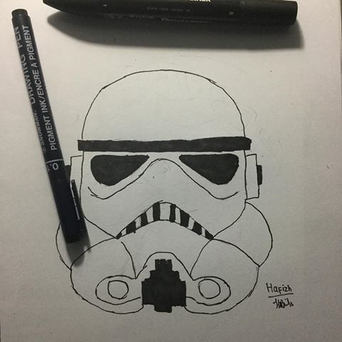 Stormtrooper Sketch at PaintingValley.com | Explore collection of ...