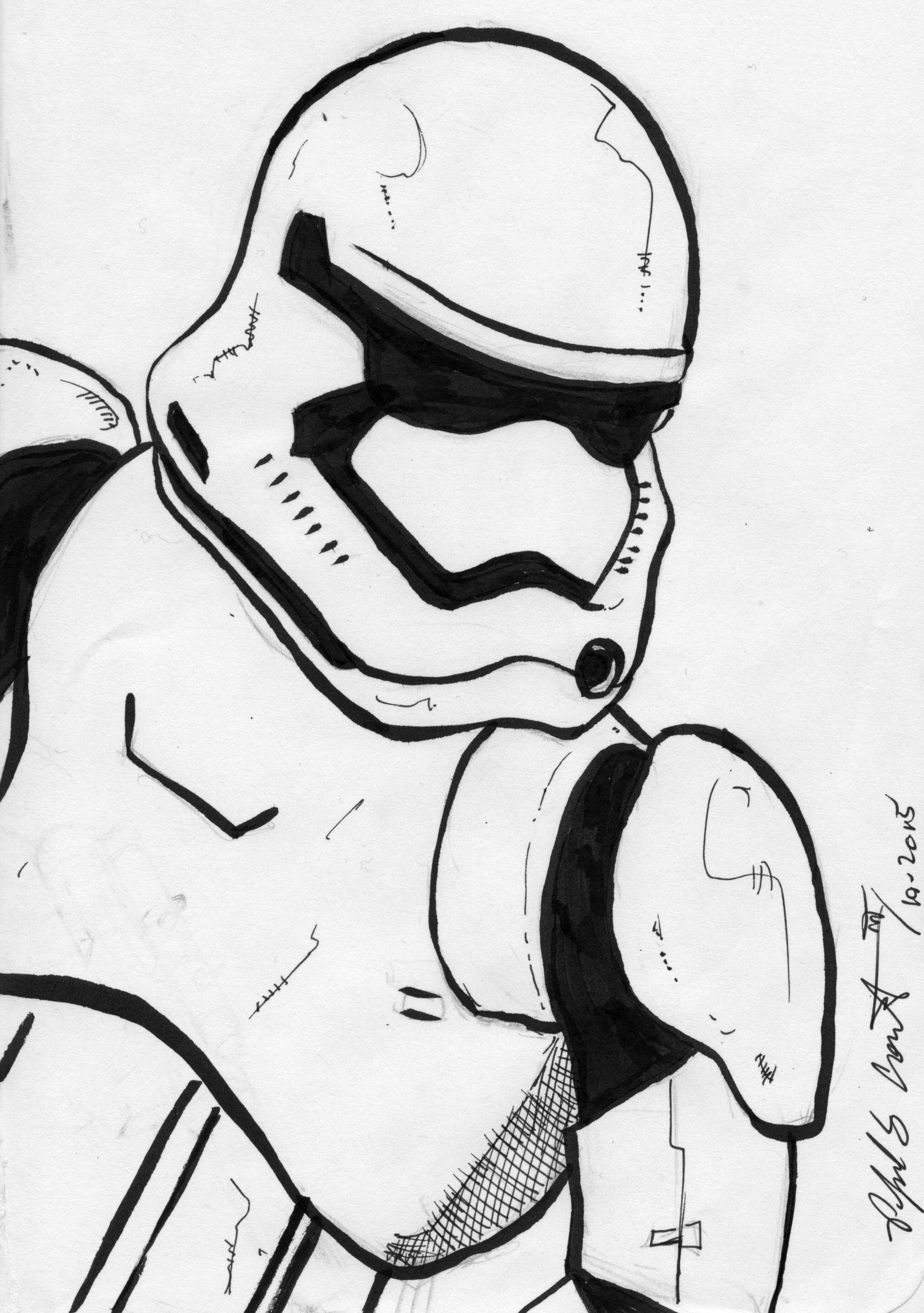 how to draw a first order stormtrooper