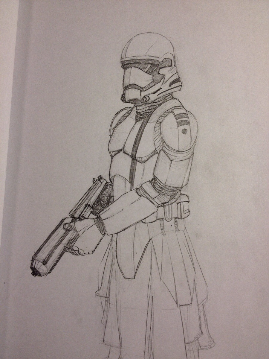 900x1200 I Did A Sketch Of The New Stormtrooper Design Thought You Guys - Stormtrooper Sketch