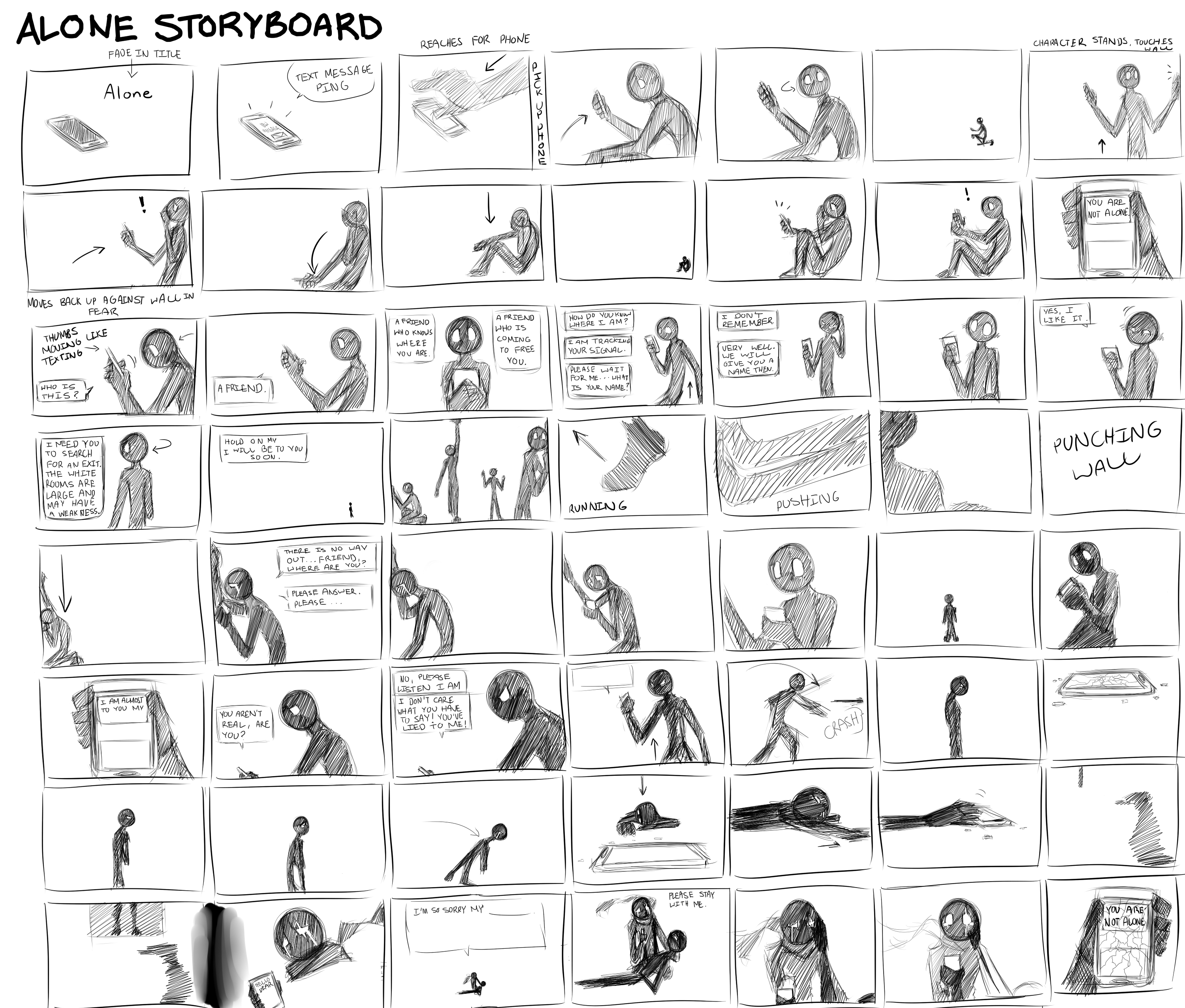 3000x2552 Final Project Alone Animation Storyboard And Character Sketches + - Storyboard Sketches