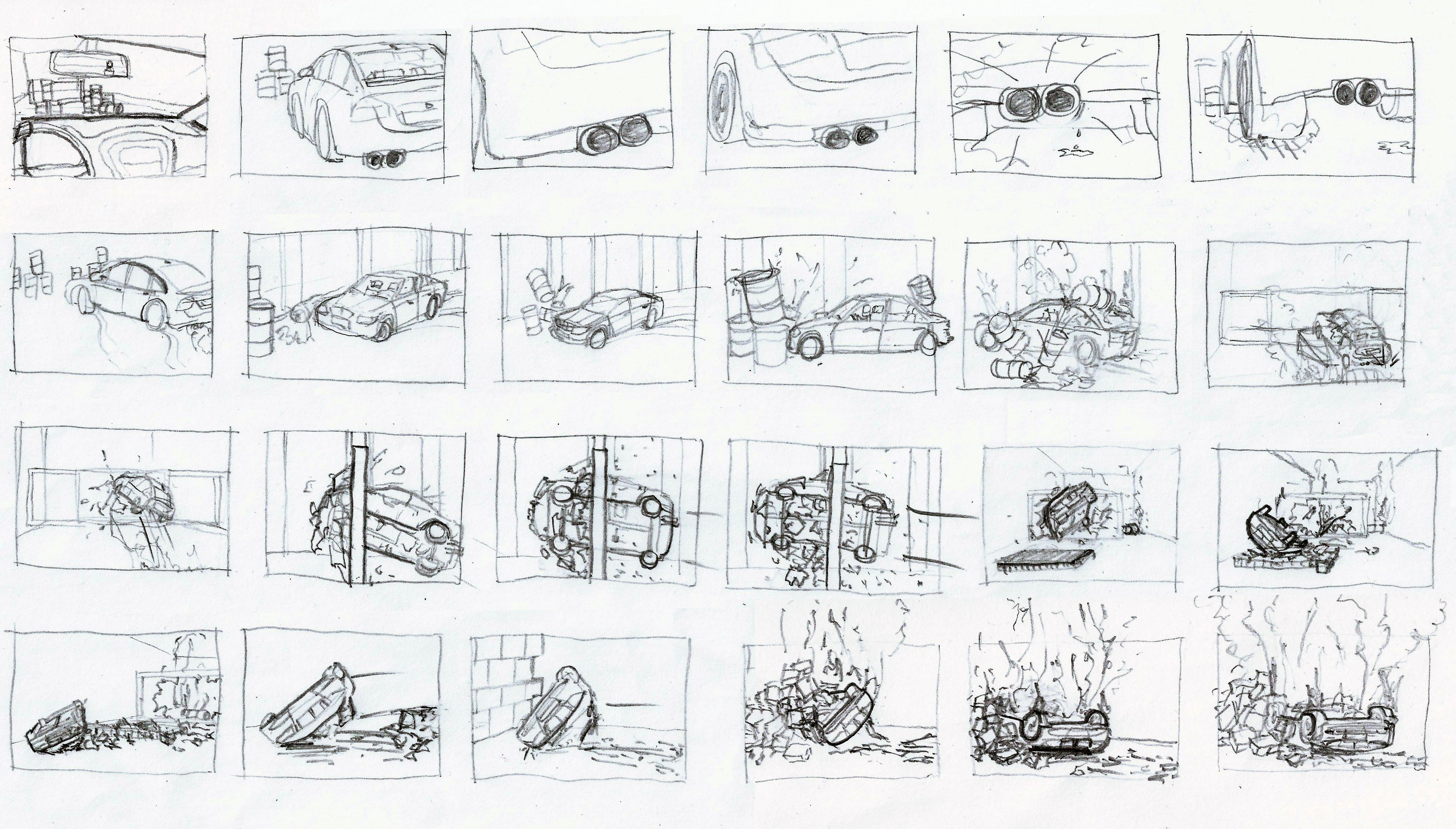 4029x2296 Storyboard Animations In Progress - Storyboard Sketches