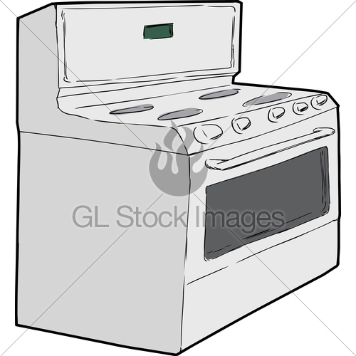 500x500 Generic Single Induction Stove Gl Stock Images - Stove Sketch