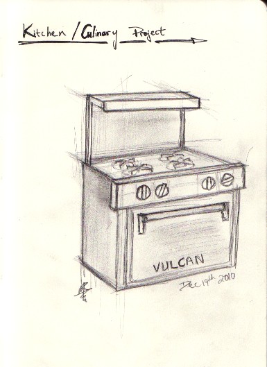385x529 Sketch A Day 44 Becoming An Architect - Stove Sketch