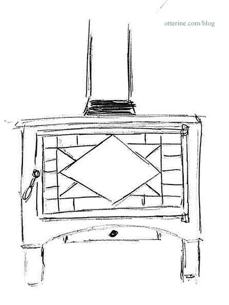 450x600 Wood Stove Sketch - Stove Sketch