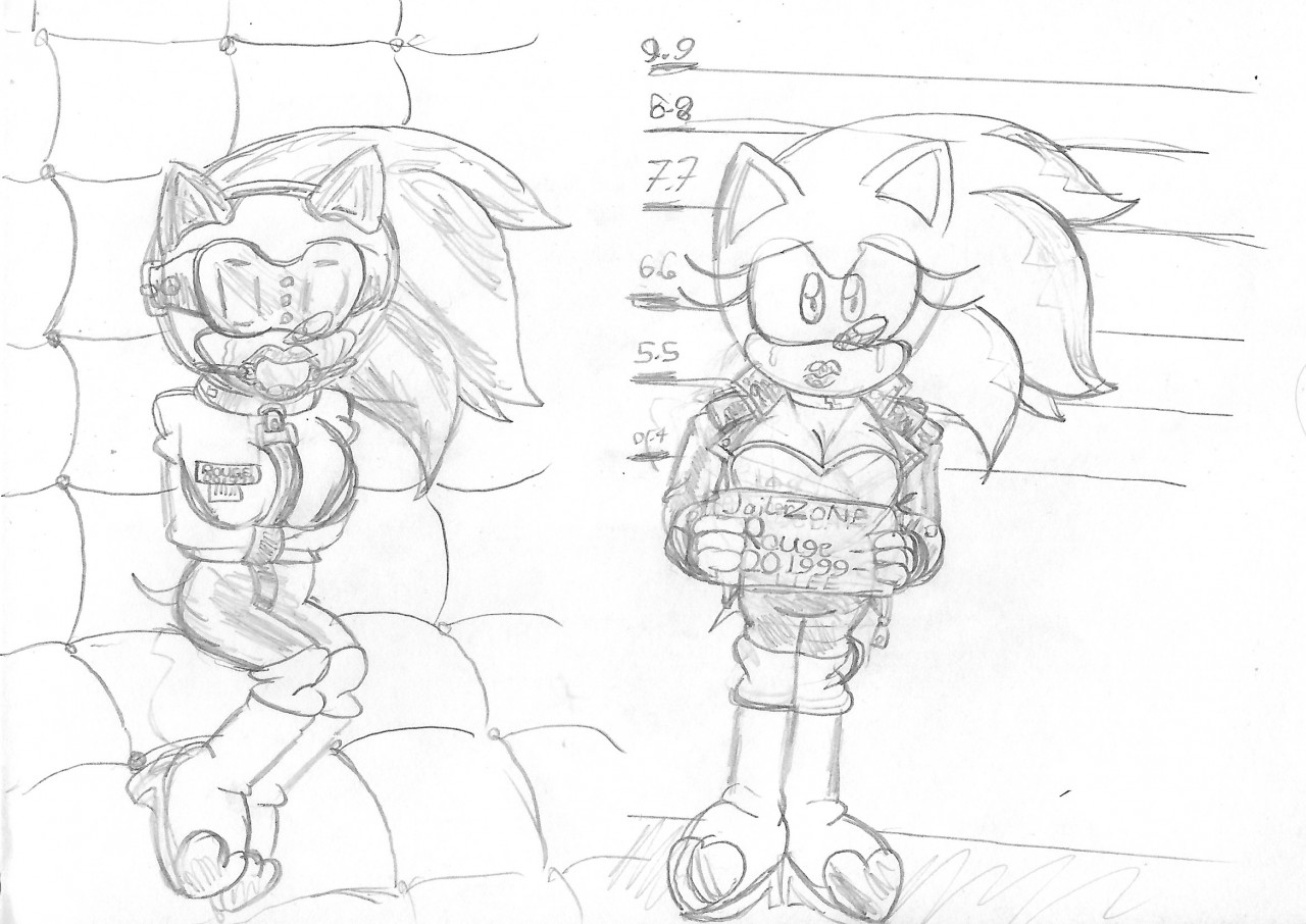 1280x906 Rougified Sonic In Jail Straight Jacket Sketches By - Straight Jacket Sketch