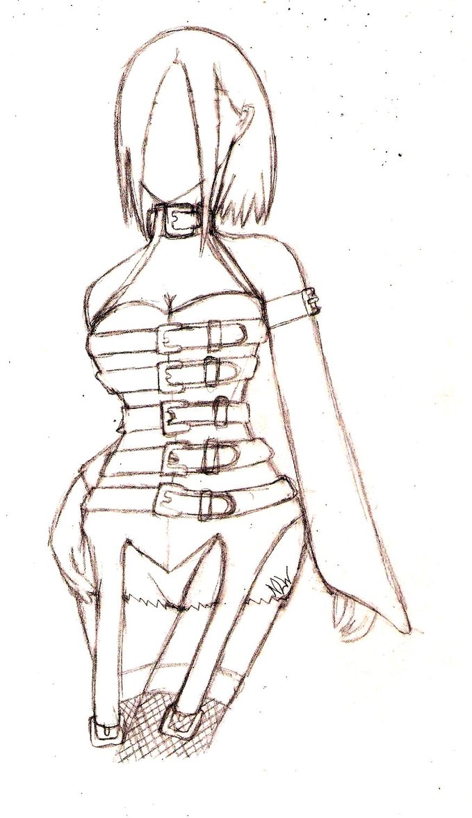 679x1176 Straight Jacket Corset By Darkinu - Straight Jacket Sketch
