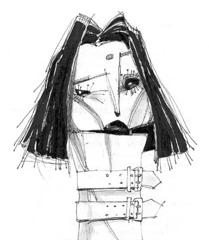 420x482 Untitled (Neck In Straight Jacket) And Others By Hamid Bahrami - Straight Jacket Sketch