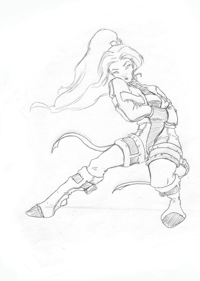 700x986 Straight Jacket Gurl Sketch By Gzapata - Straight Jacket Sketch
