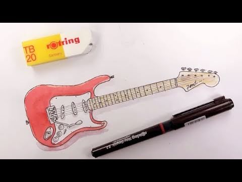 480x360 How To Draw A Fender Stratocaster - Strat Sketch