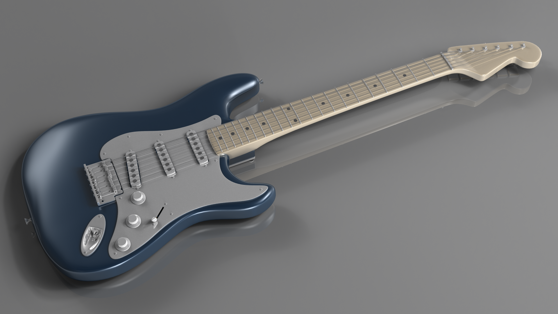 1920x1080 Stratocaster Without A Pickguard - Strat Sketch