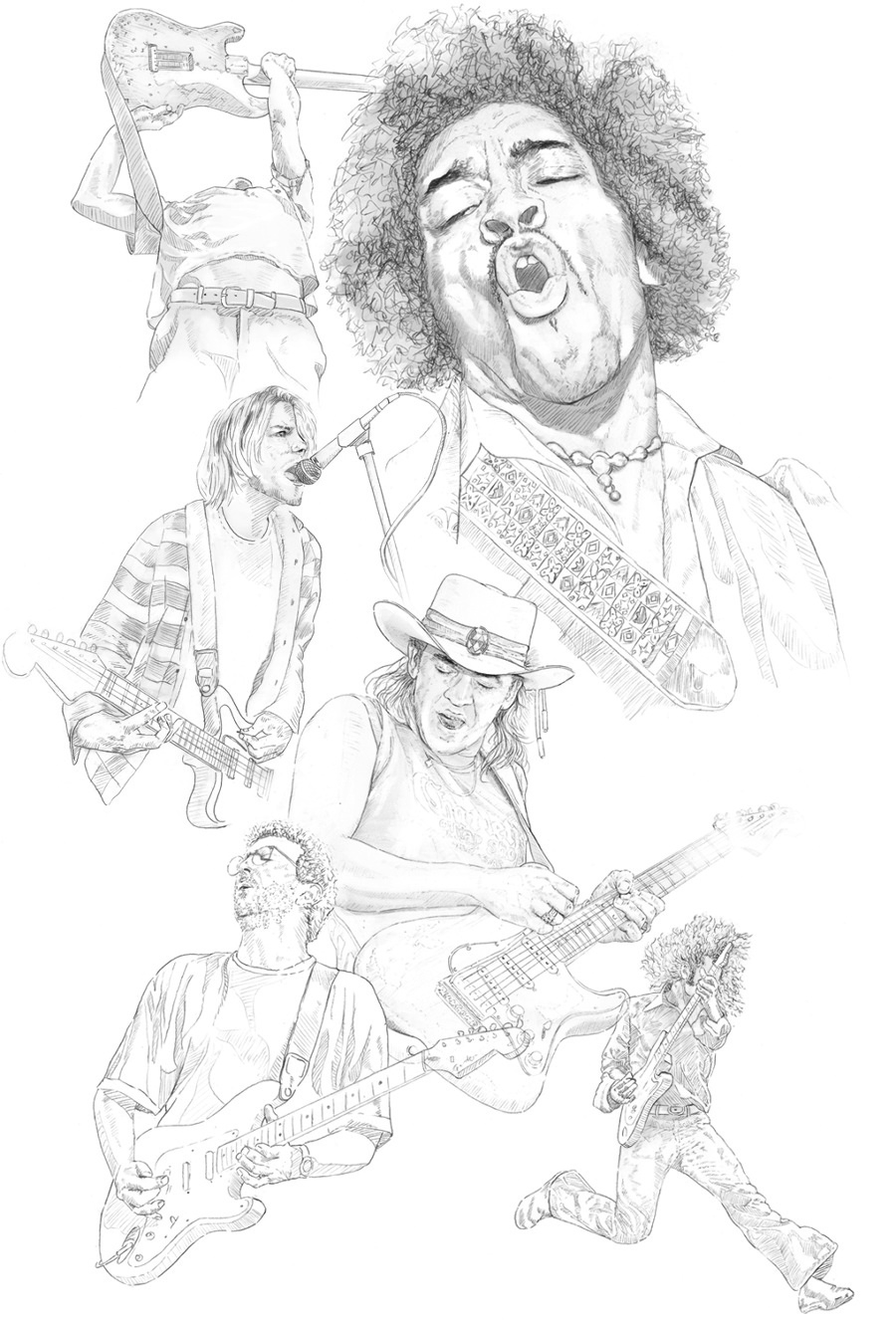 900x1326 Fender Stratocaster - Strat Sketch