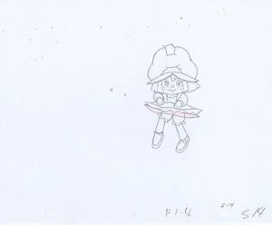 300x248 Strawberry Shortcake Original Production Animation Pencil Drawing - Strawberry Shortcake Sketch