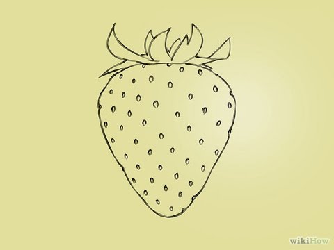 480x360 How To Draw A Strawberry - Strawberry Sketch