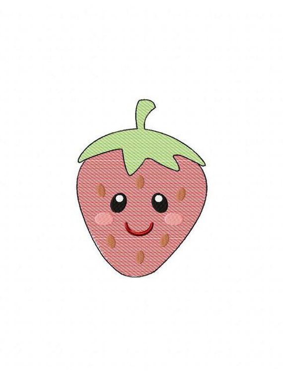 570x746 Strawberry Sketch Machine Embroidery Design Instant Download Etsy - Strawberry Sketch