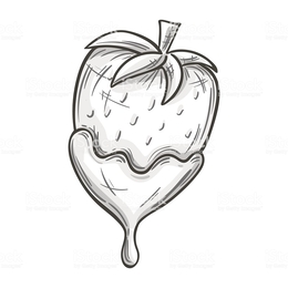 260x260 Download Chocolate Strawberries Drawings Clipart Drawing - Strawberry Sketch