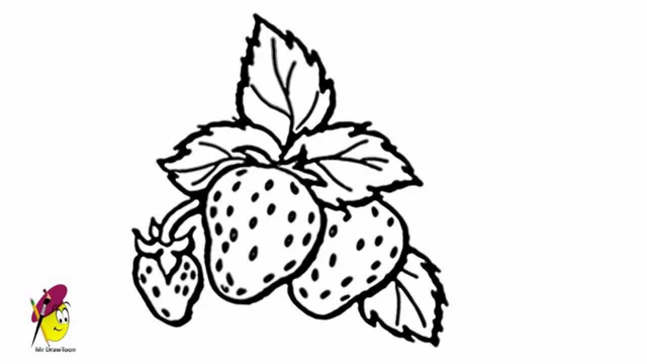 1280x720 Strawberry - Strawberry Sketch Images