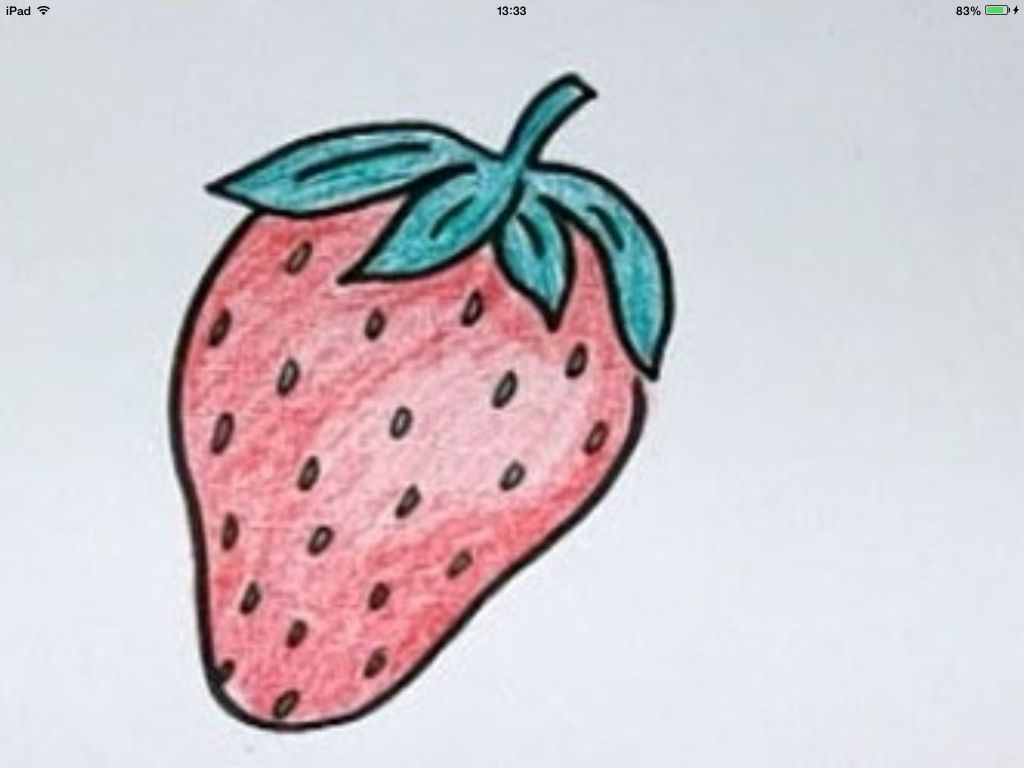1024x768 Strawberry Drawing Sketch 3d Image Easy Strawberry Drawing. Draw - Strawberry Sketch Images