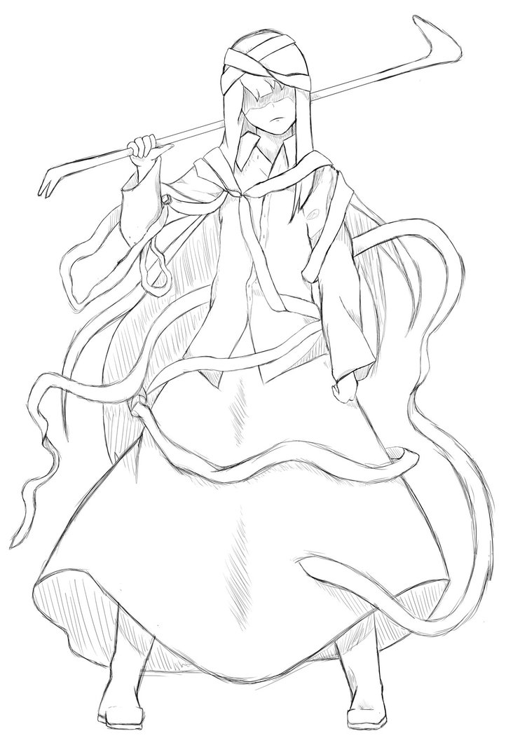 752x1063 Streaming Heart Girl Sketch By Volppe - Streaming Sketch