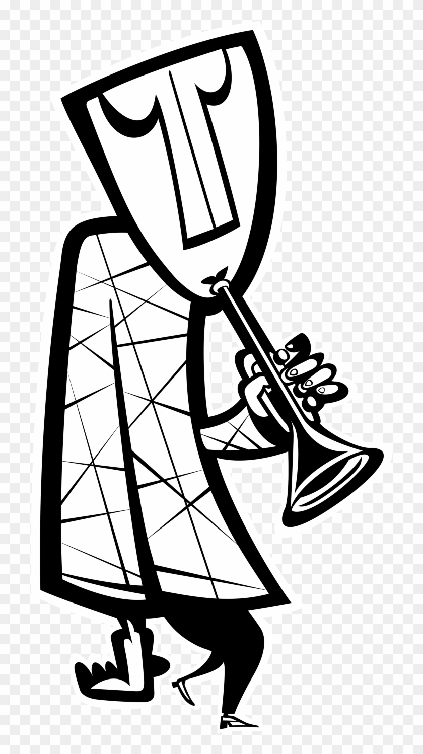 840x1498 Jazzman, Horn Comes From A Pencil Sketch For My Stone - Streaming Sketch