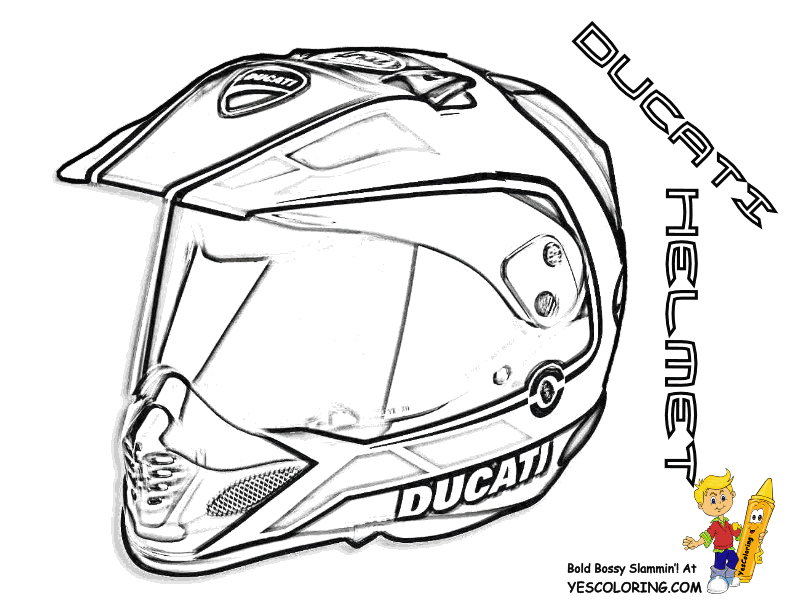 792x612 Bike Helmet Coloring - Street Bike Sketch