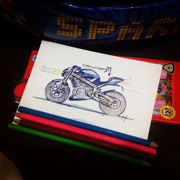 600x600 Concept Sketch Of Street Bike On Behance - Street Bike Sketch