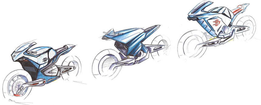 860x345 Edag Motorcycle Demonstrate A New Bike Design Concept - Street Bike Sketch