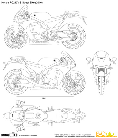 400x467 Honda Rc213v S Street Bike Vector Drawing - Street Bike Sketch