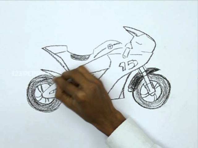 640x480 4 Ways To Draw A Motorcycle - Street Bike Sketch