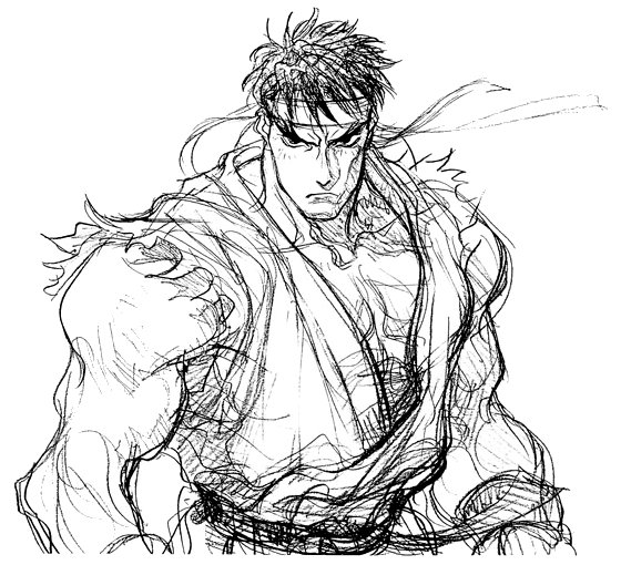 560x510 Image - Street Fighter Sketch