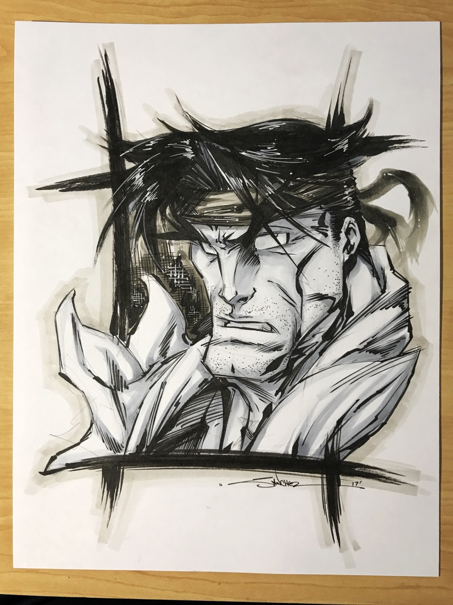 885x1181 Original Art Street Fighter Ryu Copic Colored The Sketch Art Of - Street Fighter Sketch