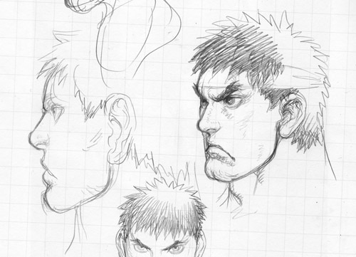 500x361 Street Fighter 4 Iv Ryu Sketch - Street Fighter Sketch
