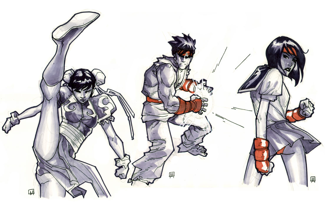 1104x700 Street Fighter Sketches By Mahmudasrar - Street Fighter Sketch