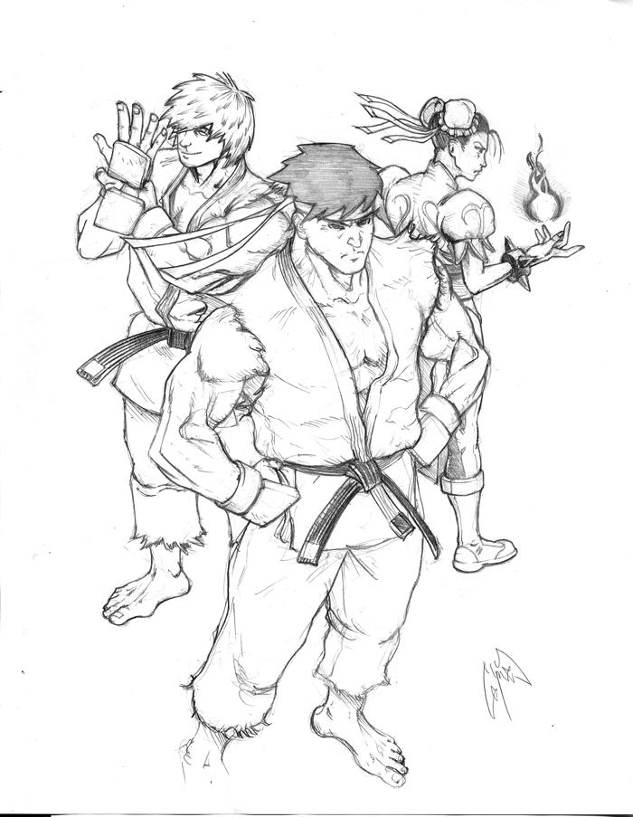 700x903 Street Fighter Sketch By Peetietang - Street Fighter Sketch